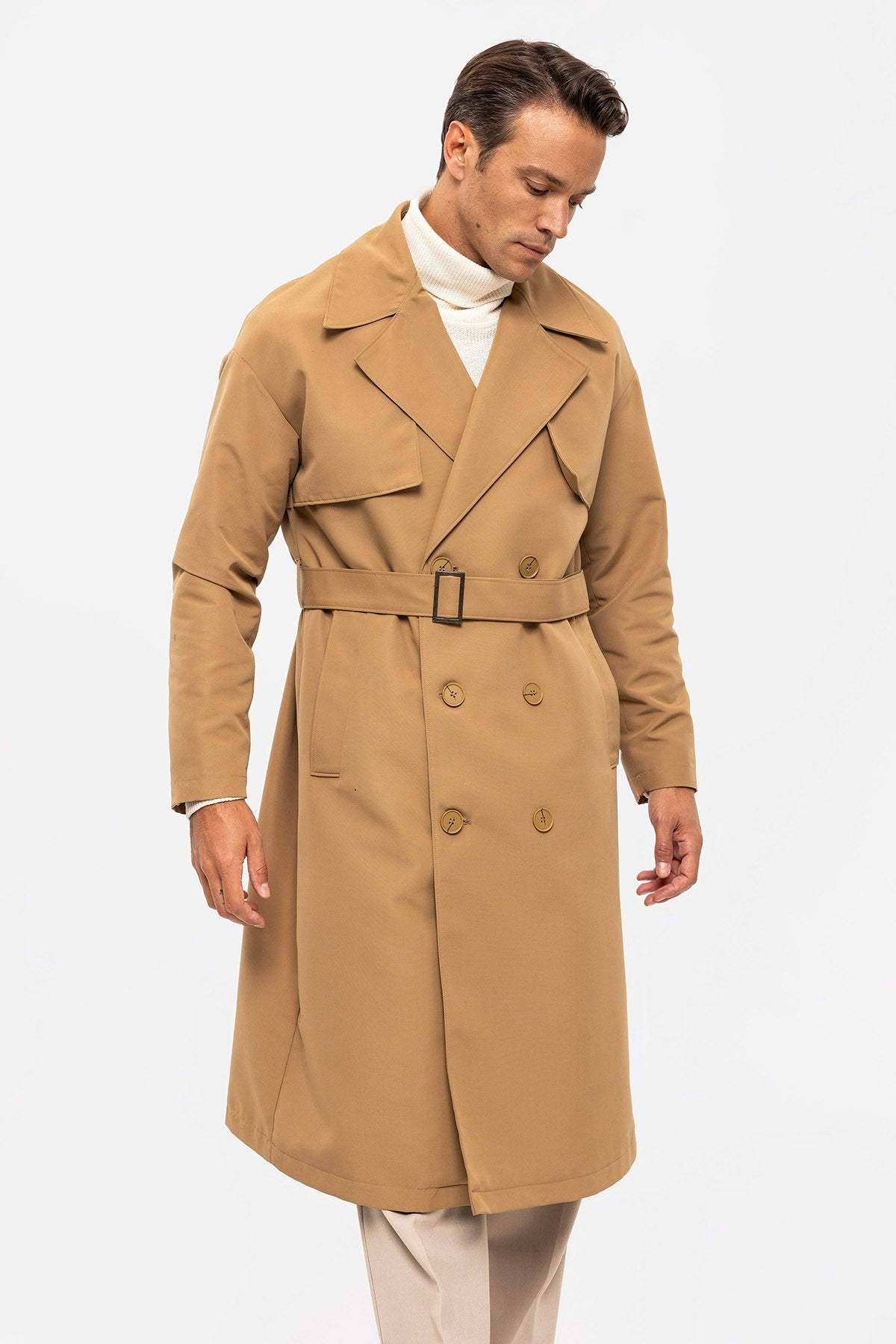 Antioch Cross-Over Belted Trench Coat
