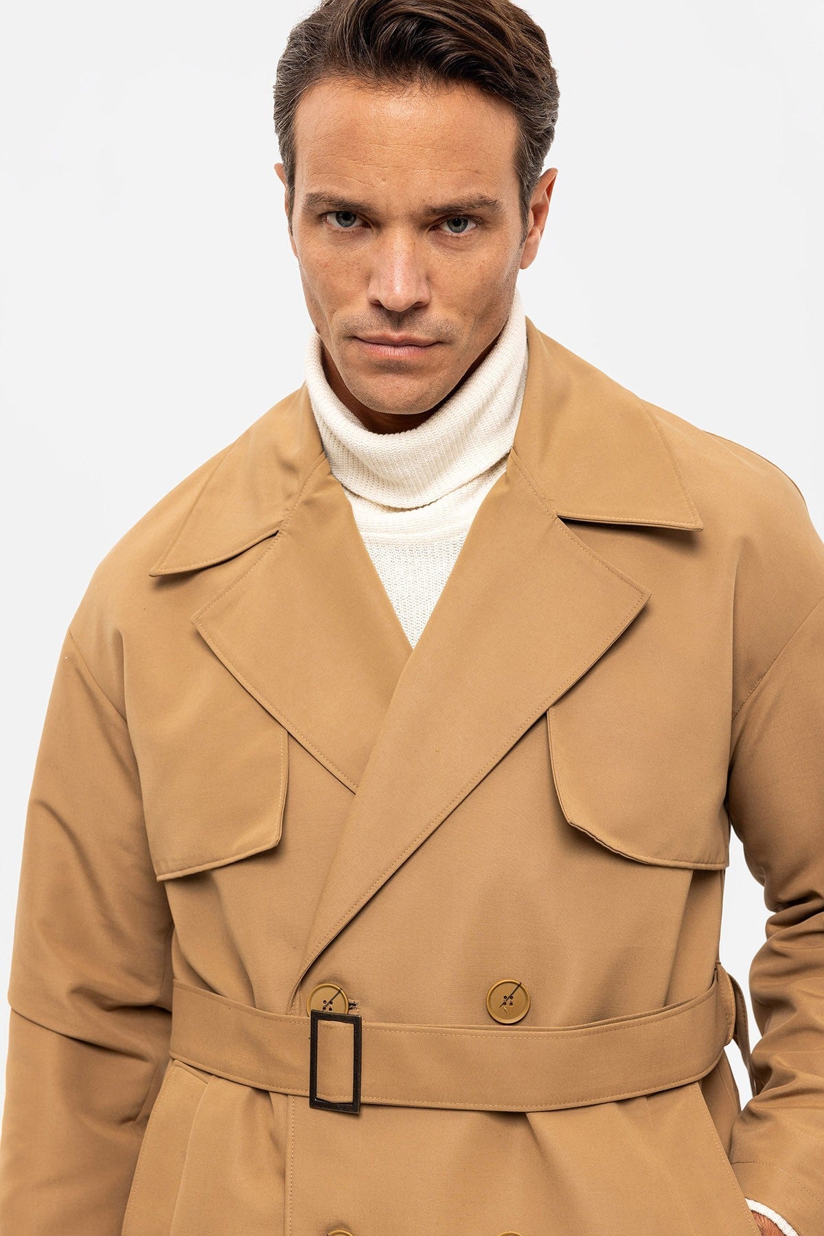 Antioch Cross-Over Belted Trench Coat