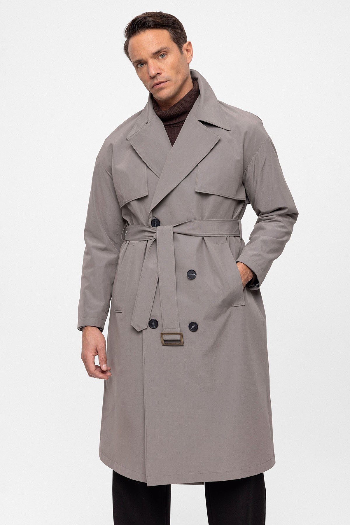 Antioch Cross-Over Belted Trench Coat