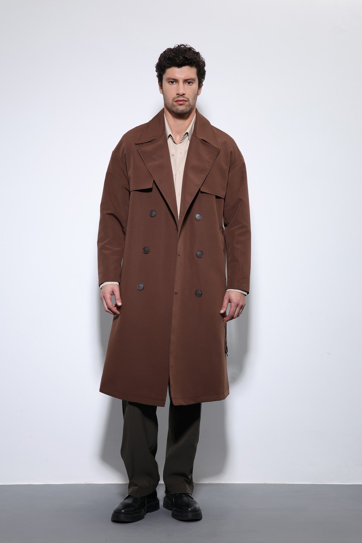 Antioch Cross-Over Belted Trench Coat