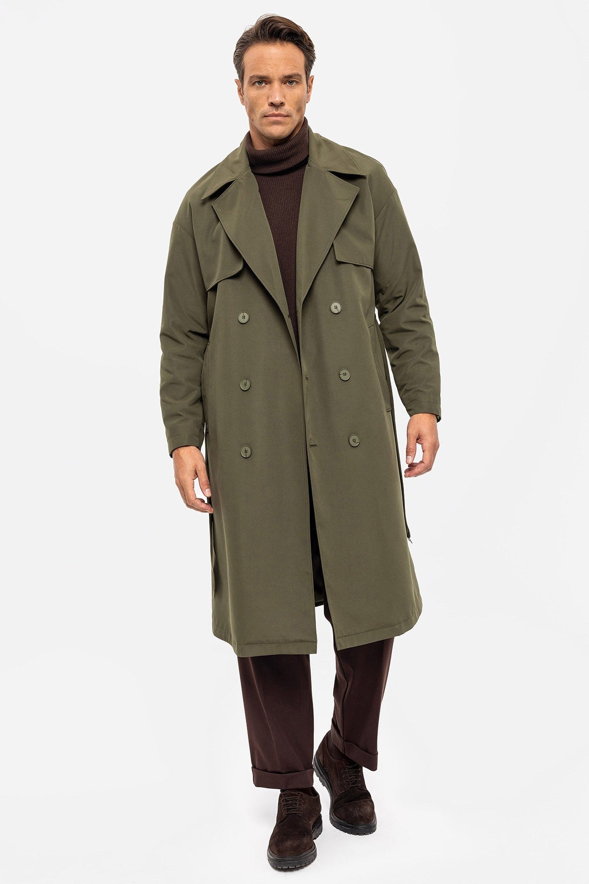 Antioch Cross-Over Belted Trench Coat