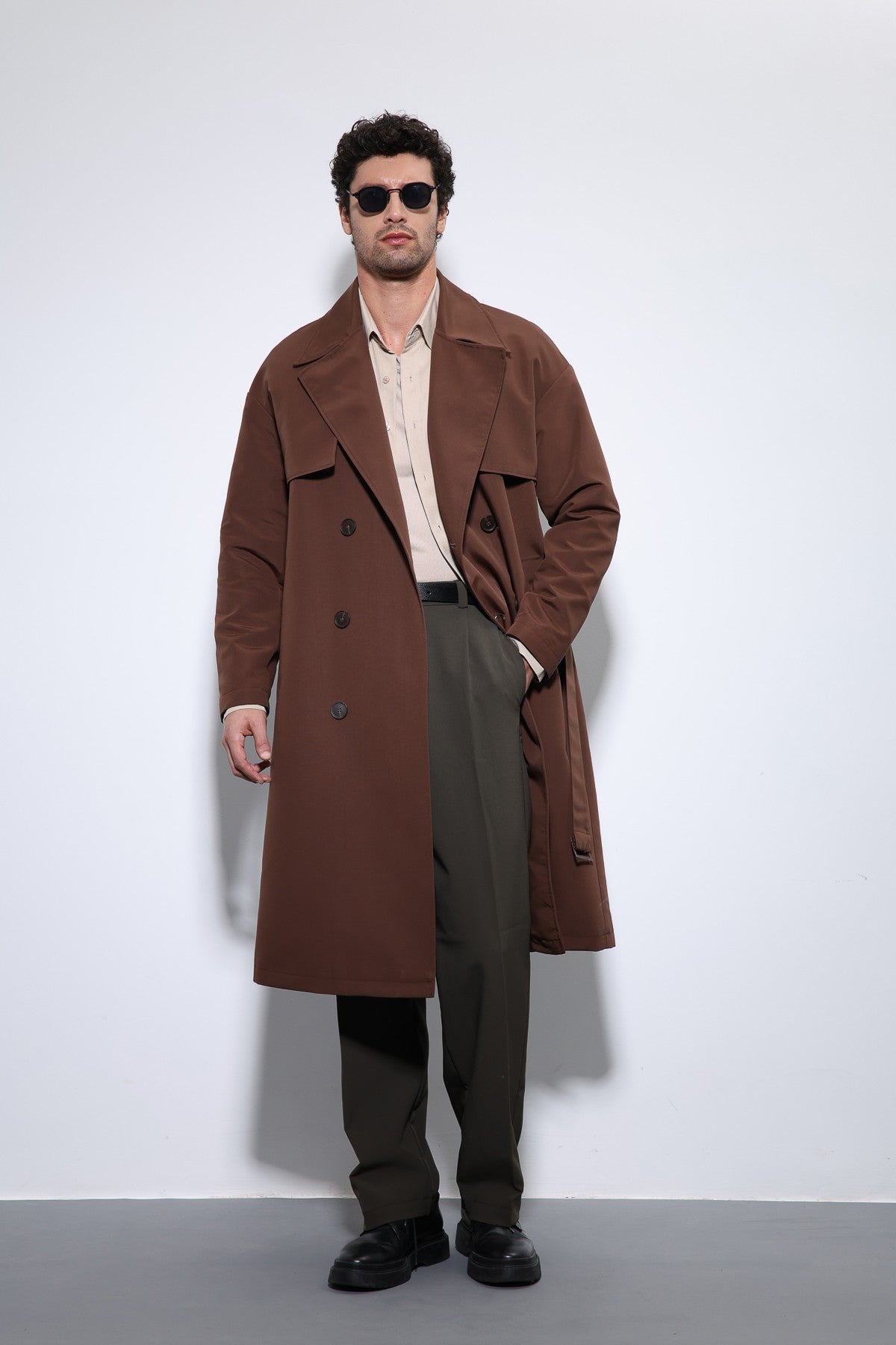 Antioch Cross-Over Belted Trench Coat