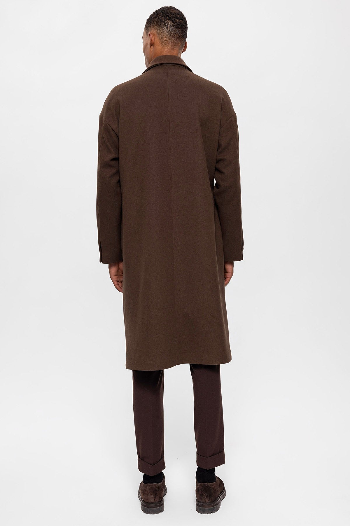 Oversized Men's Coat with a Belt