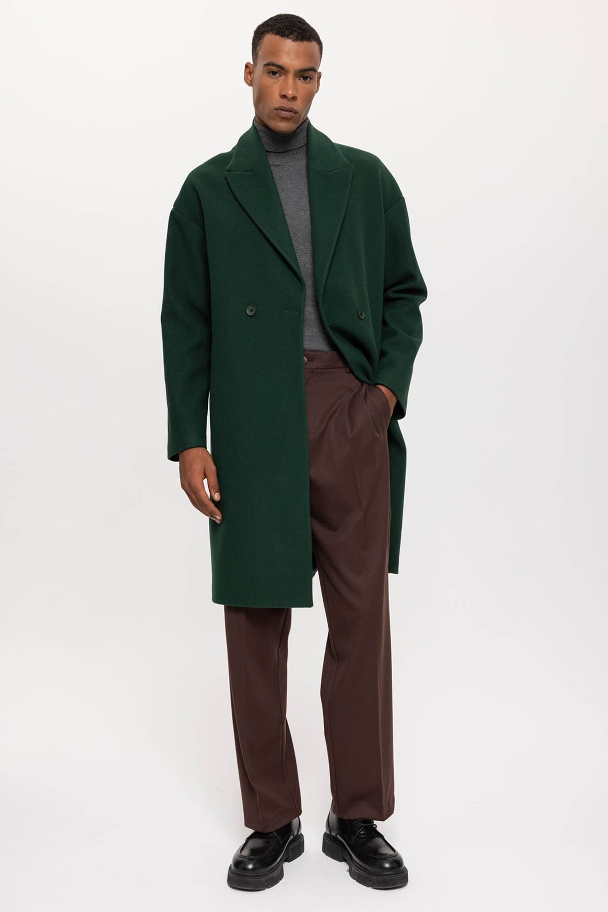 Antioch Oversized Double-Breasted Men's Coat