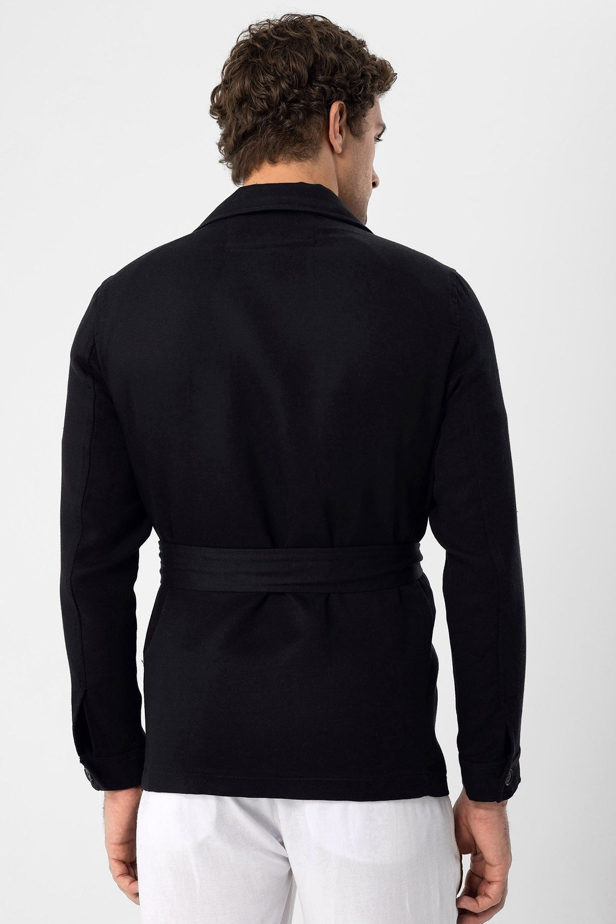 Antioch Men's Belted Seasonal Linen Coat