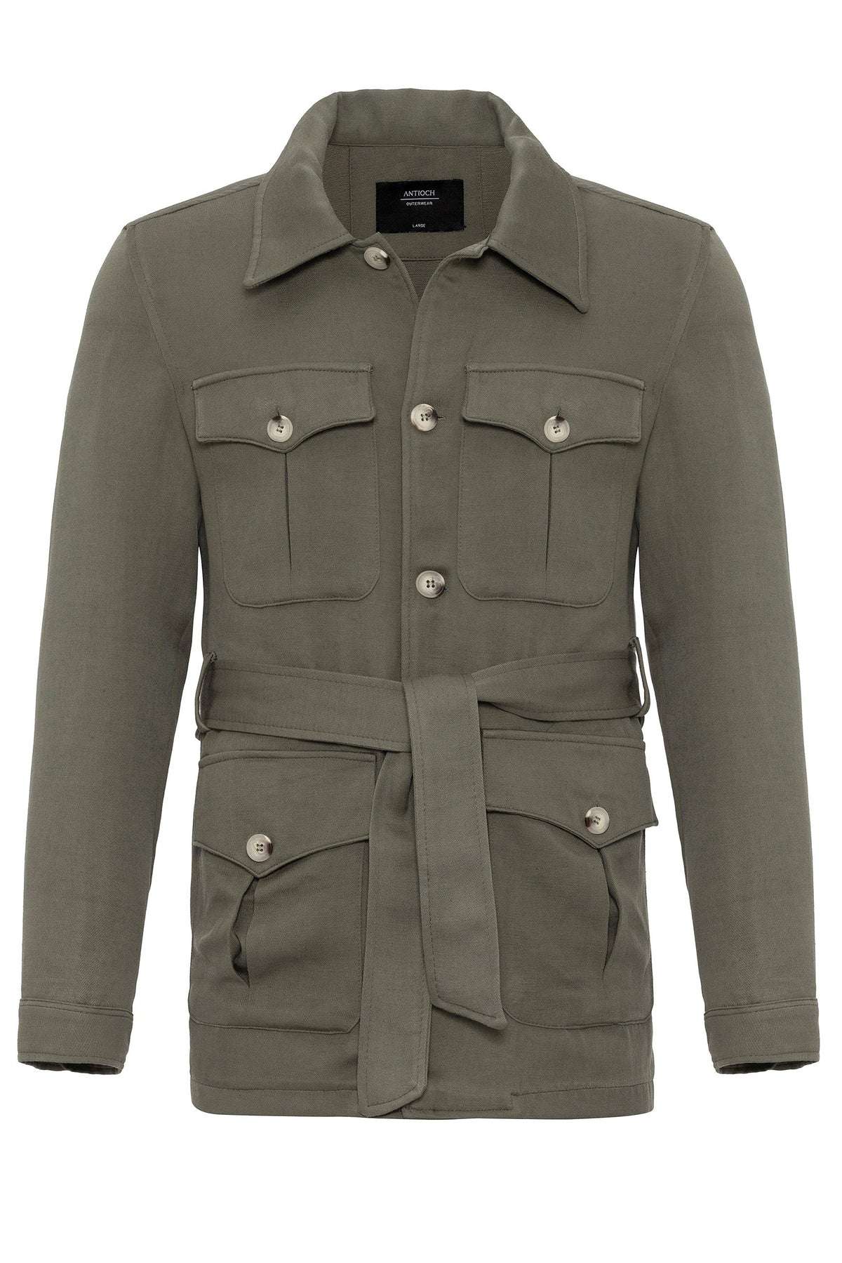 Antioch Men's Belted Seasonal Linen Coat