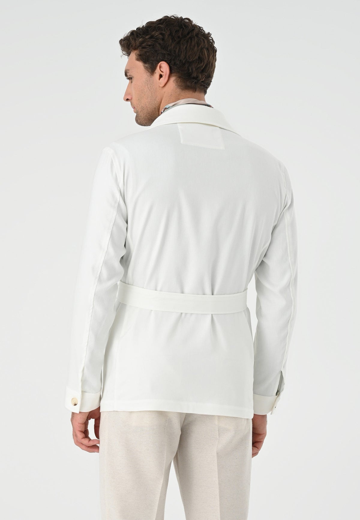 Antioch Men's Belted Seasonal Linen Coat