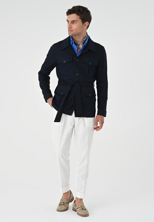 Antioch Men's Belted Seasonal Linen Coat