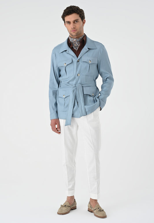 Antioch Men's Belted Seasonal Linen Coat