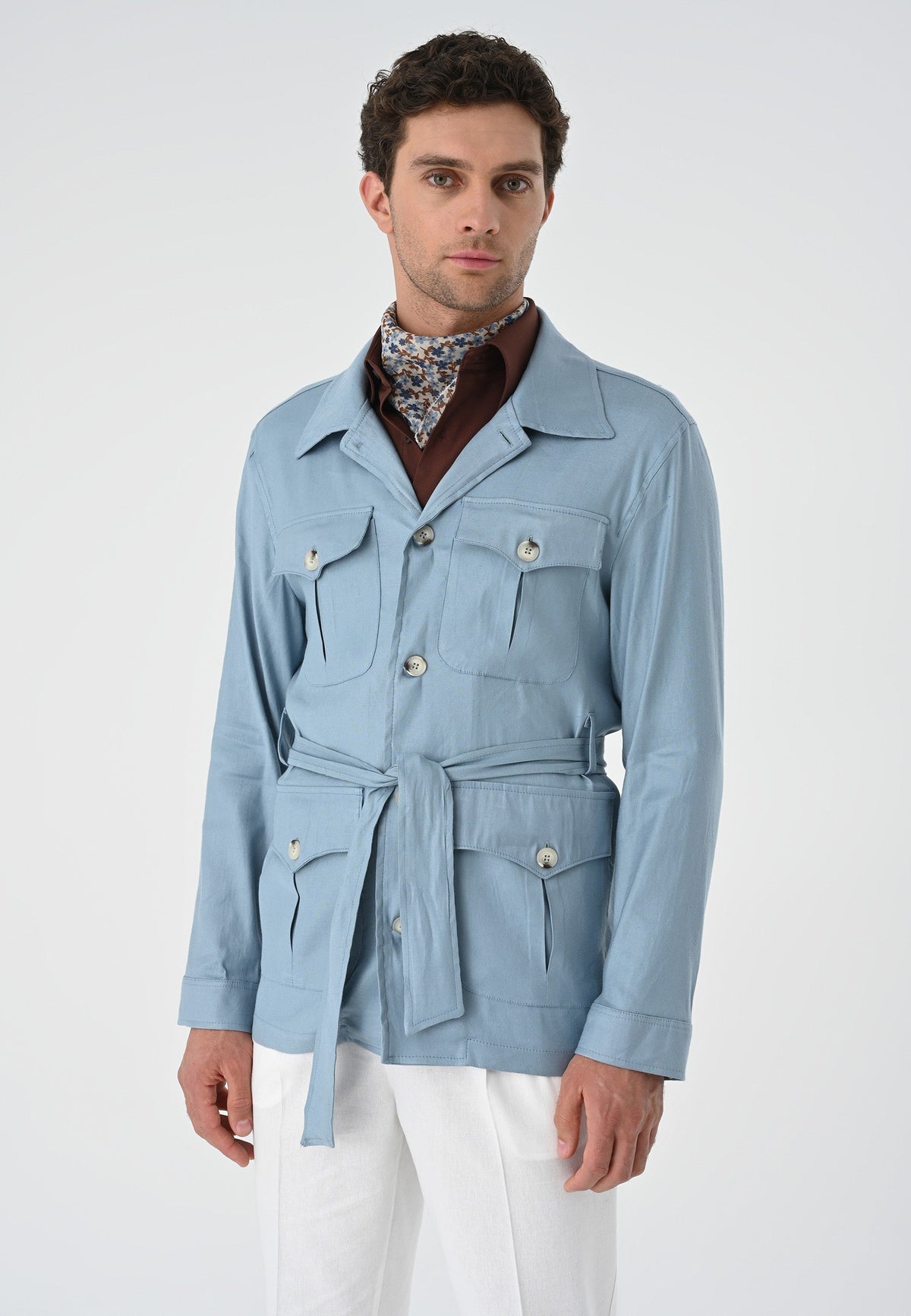 Antioch Men's Belted Seasonal Linen Coat