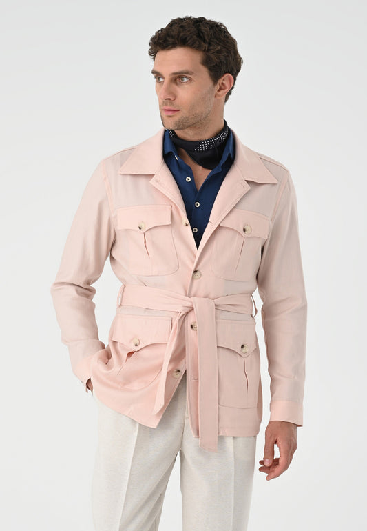 Antioch Men's Belted Seasonal Linen Coat