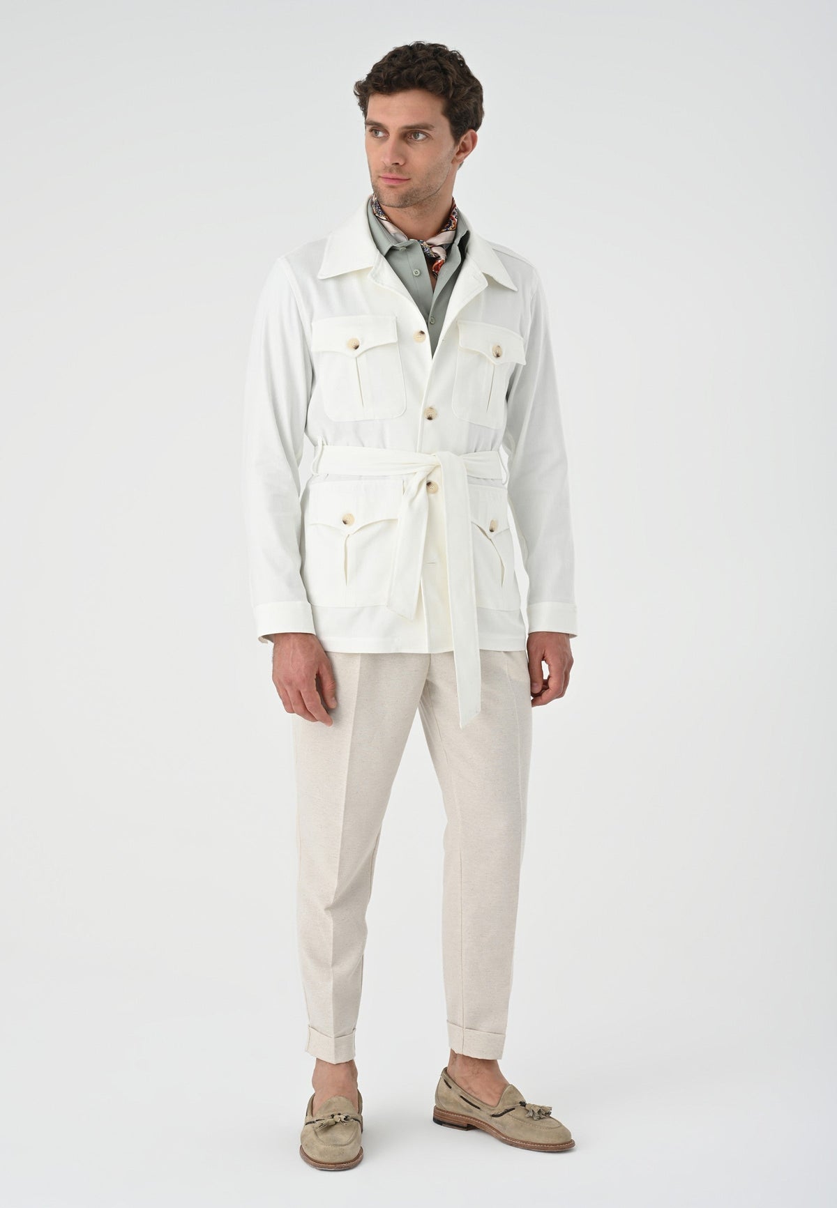 Antioch Men's Belted Seasonal Linen Coat