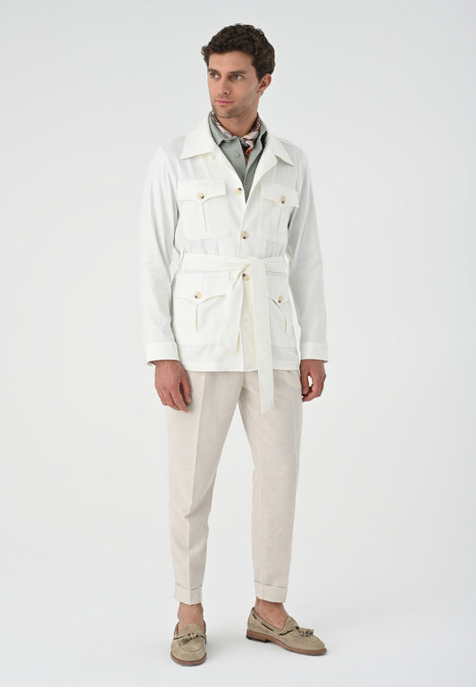 Antioch Men's Belted Seasonal Linen Coat
