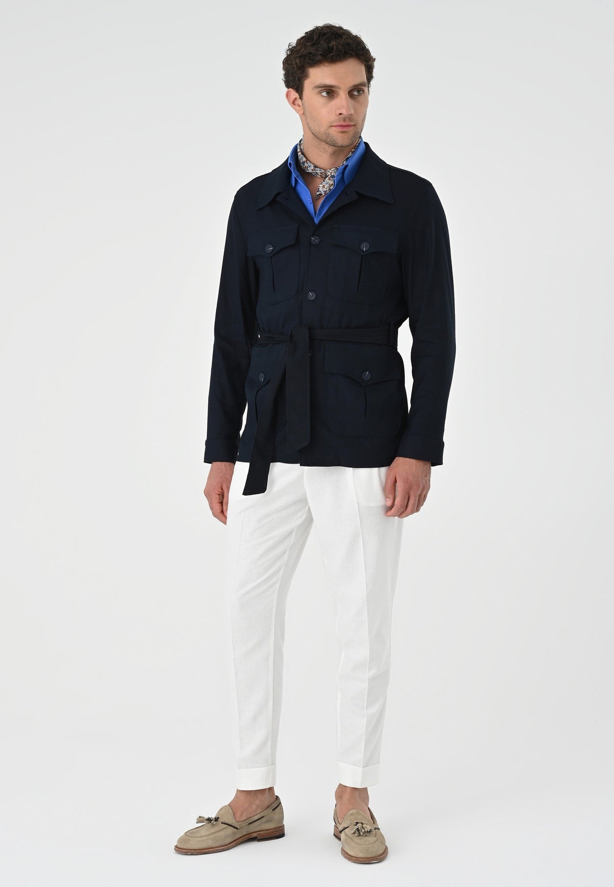 Antioch Men's Belted Seasonal Linen Coat