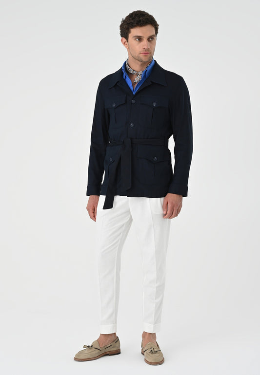 Antioch Men's Belted Seasonal Linen Coat