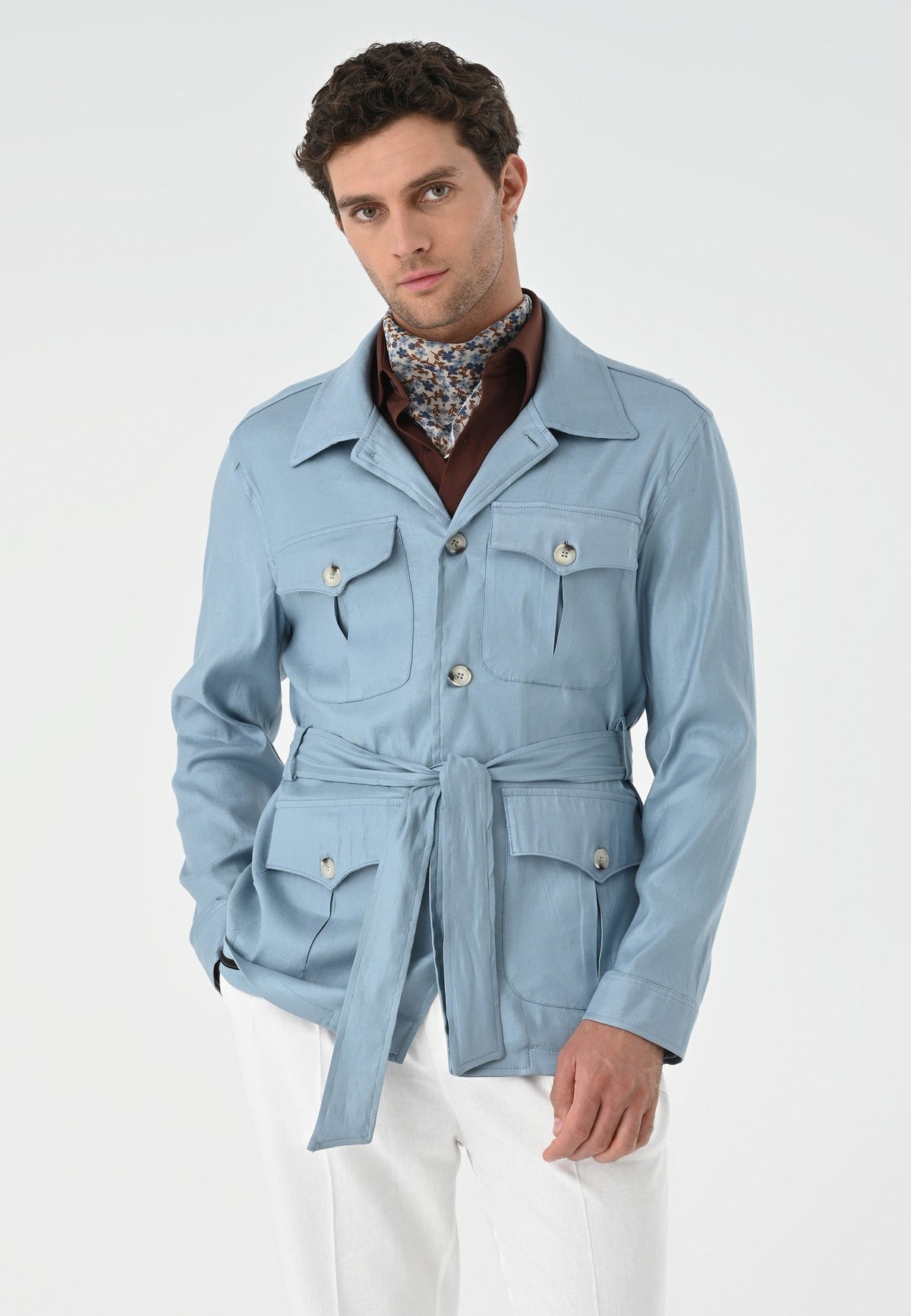 Antioch Men's Belted Seasonal Linen Coat