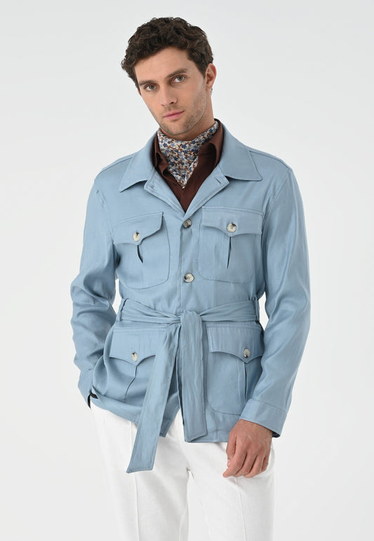 Antioch Men's Belted Seasonal Linen Coat