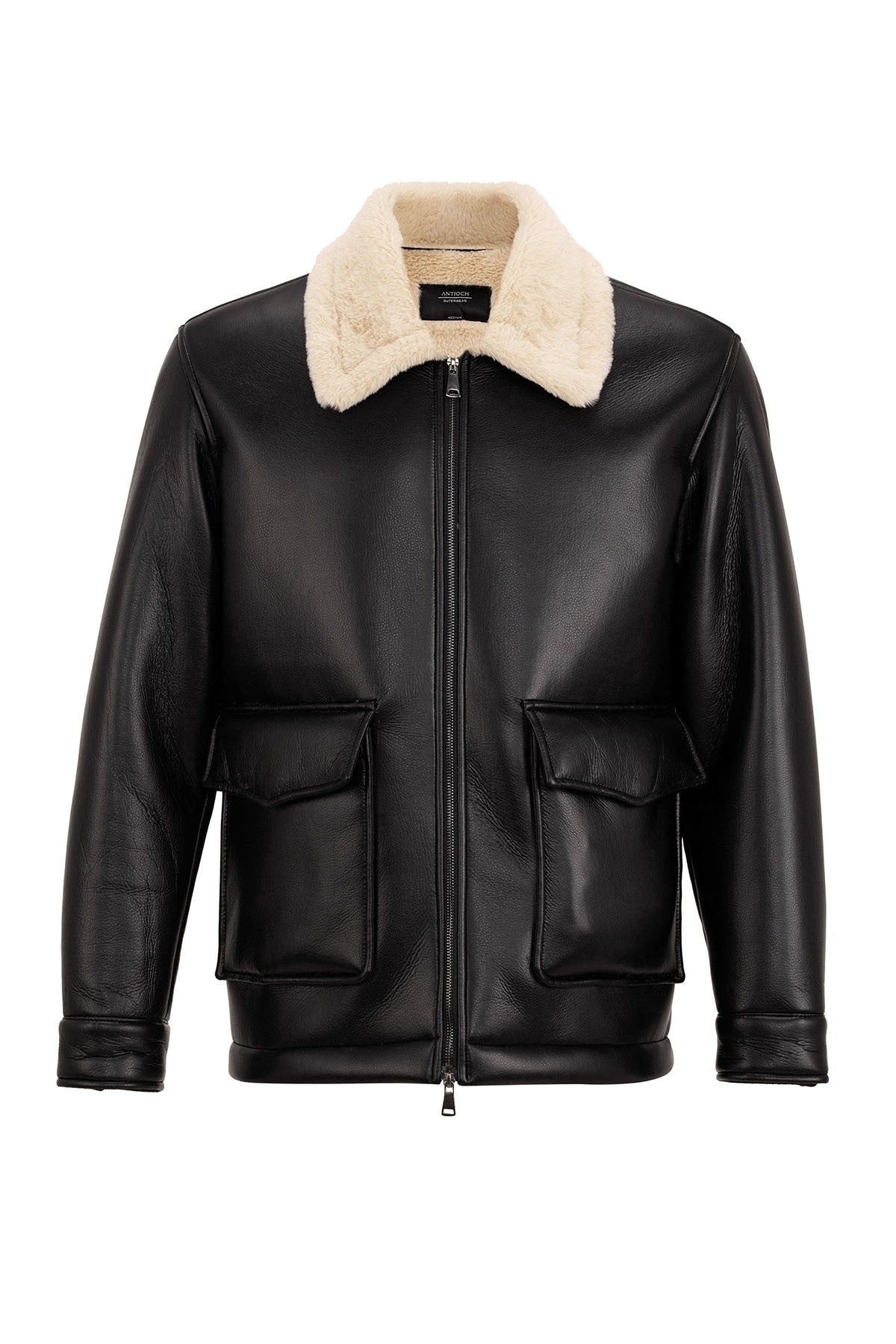 Antioch Astar Detailed Faux Leather Jacket