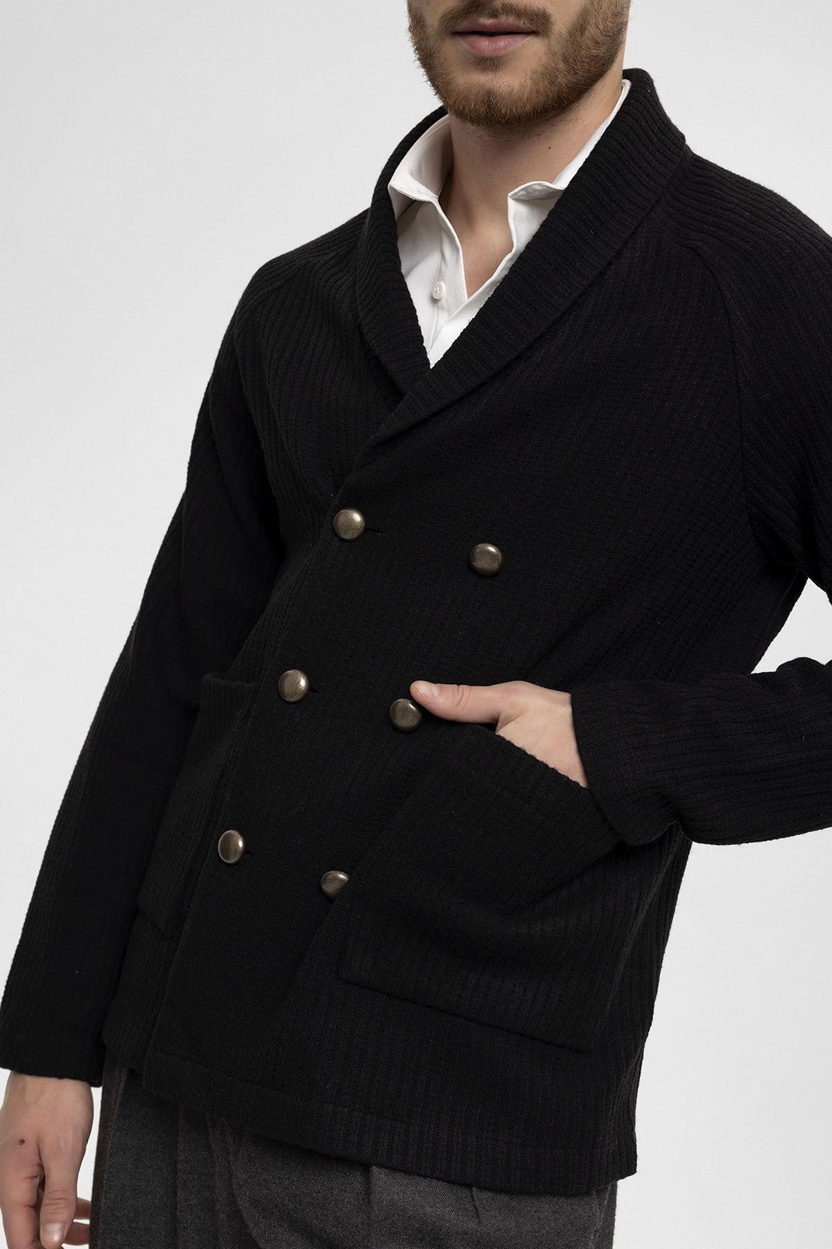 Antioch Shawl-Collar Double-Breasted Men's Cardigan