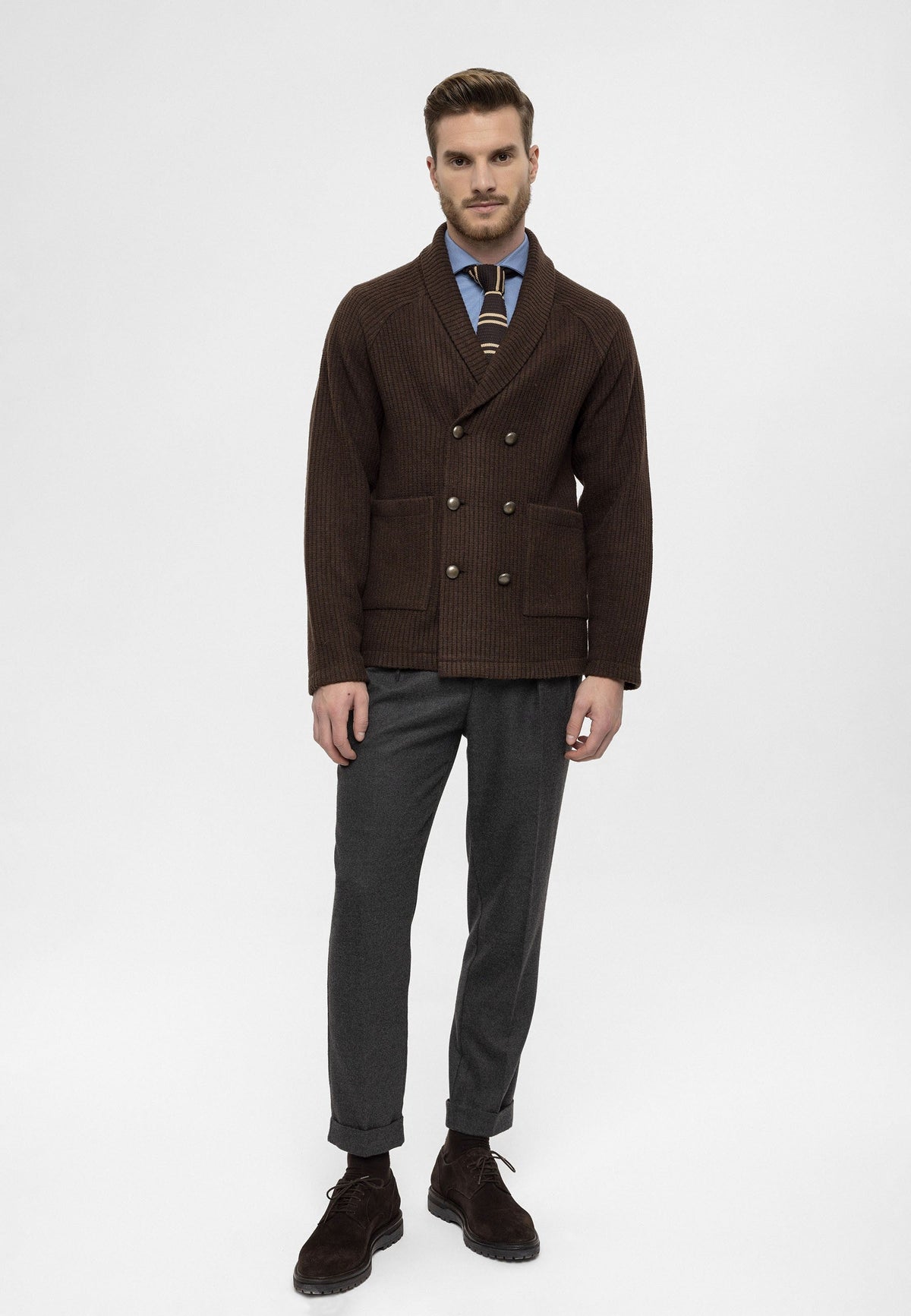 Antioch Shawl-Collar Double-Breasted Men's Cardigan