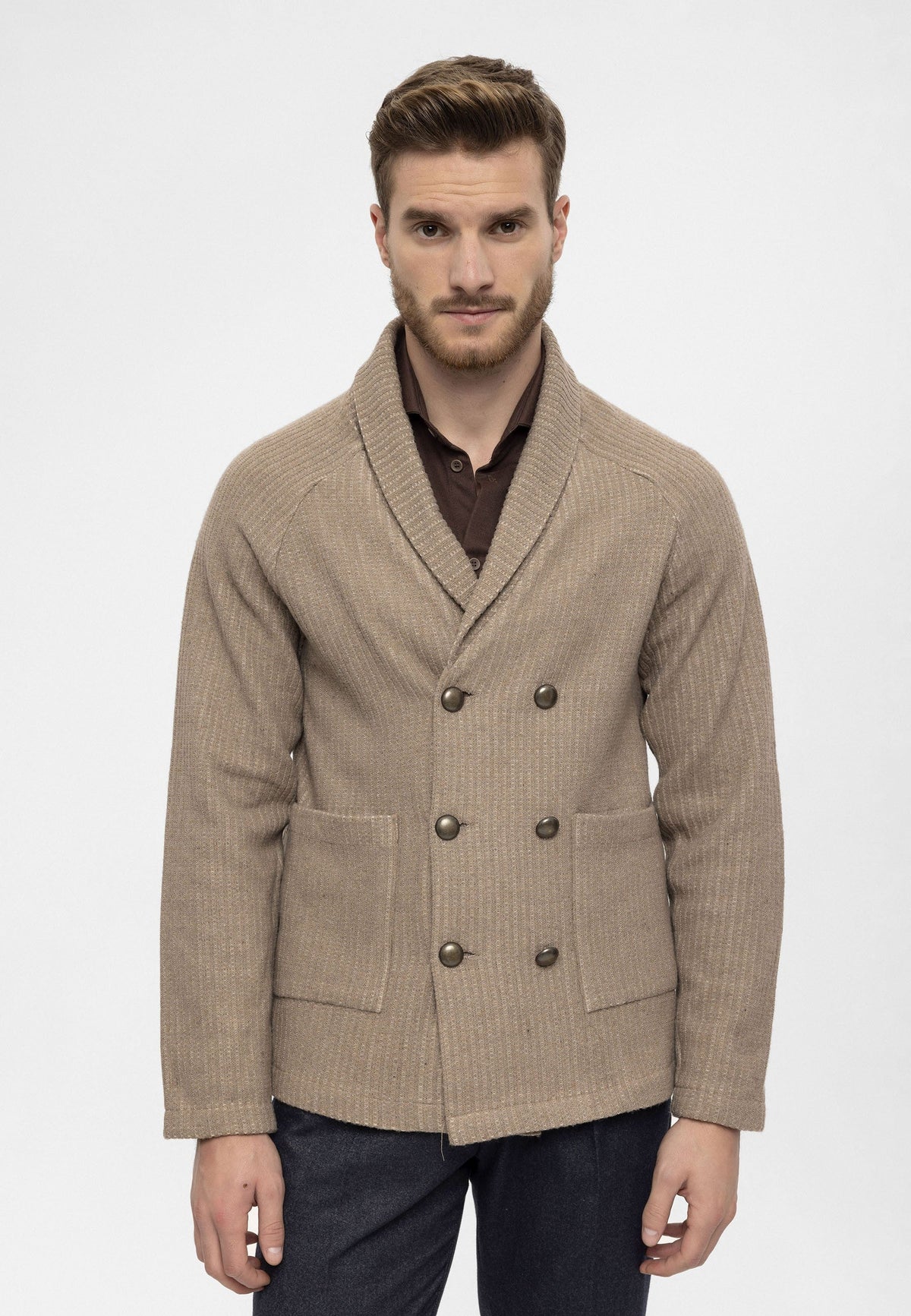 Antioch Shawl-Collar Double-Breasted Men's Cardigan