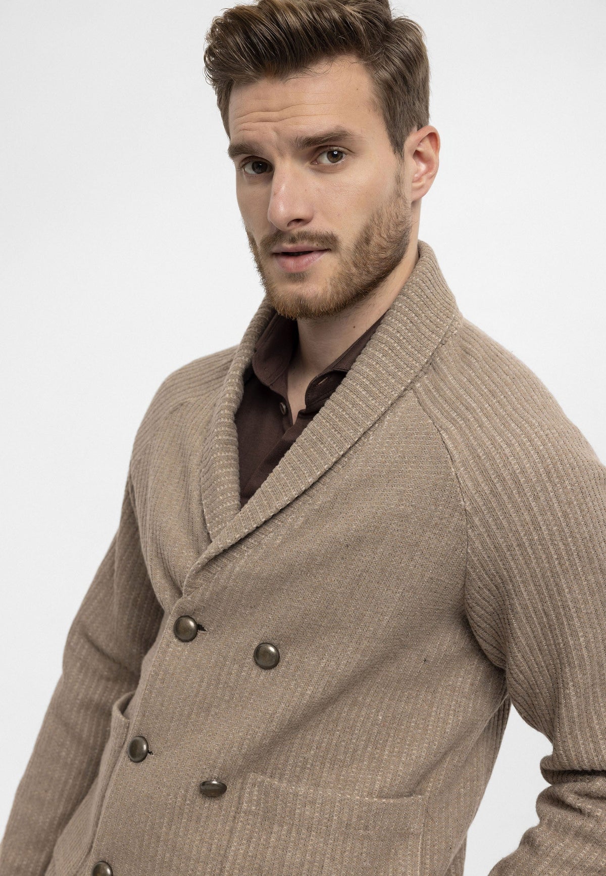 Antioch Shawl-Collar Double-Breasted Men's Cardigan