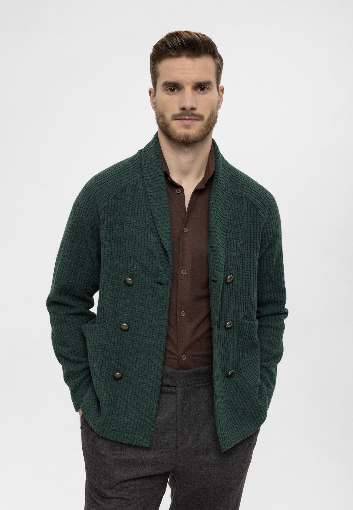 Antioch Shawl-Collar Double-Breasted Men's Cardigan