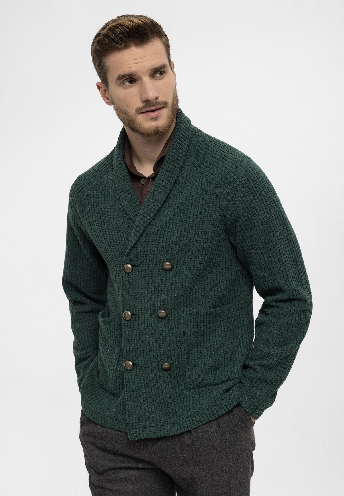 Antioch Shawl-Collar Double-Breasted Men's Cardigan