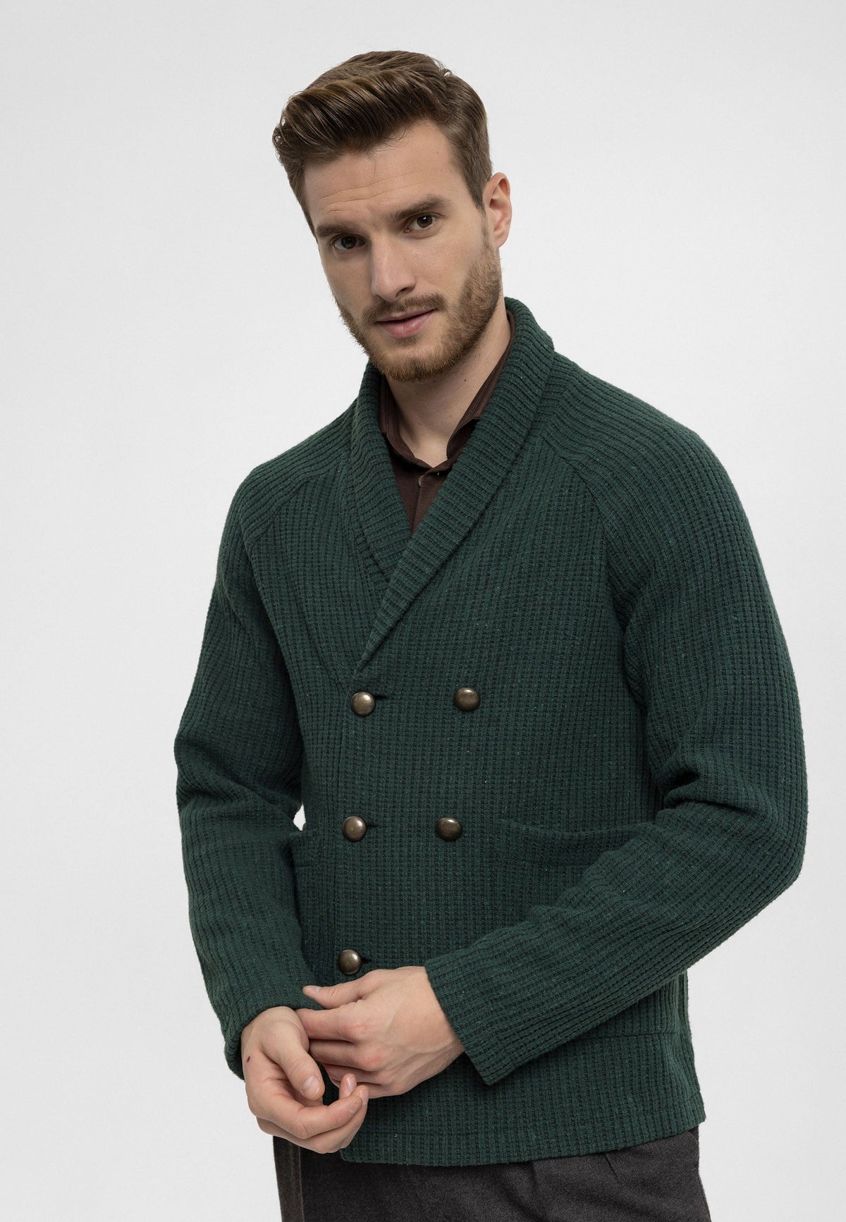 Antioch Shawl-Collar Double-Breasted Men's Cardigan