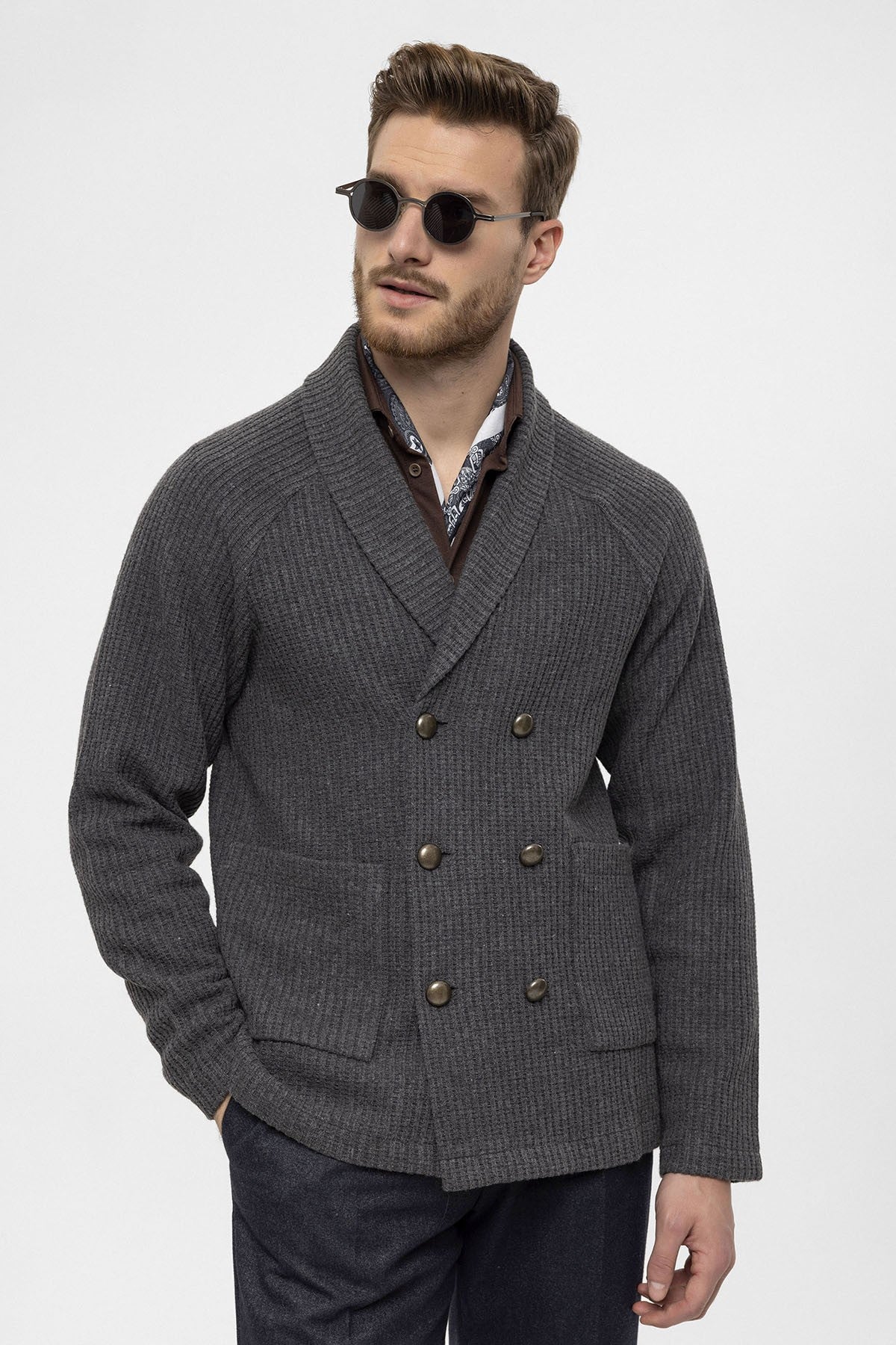 Antioch Shawl-Collar Double-Breasted Men's Cardigan