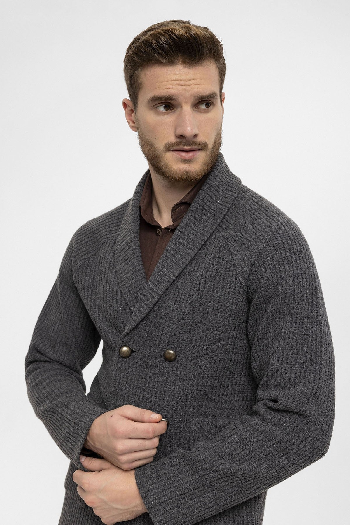 Antioch Shawl-Collar Double-Breasted Men's Cardigan