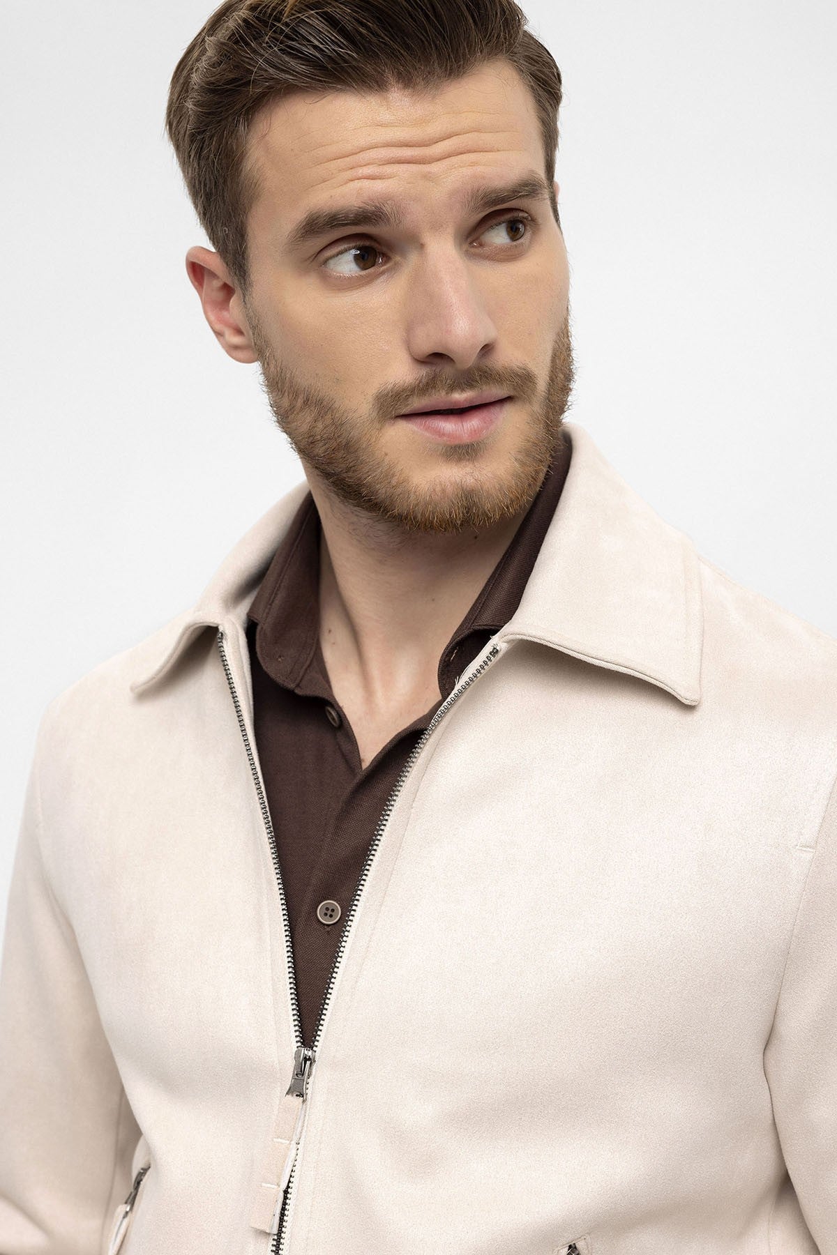 Antioch Zipper Suede Men's Jacket