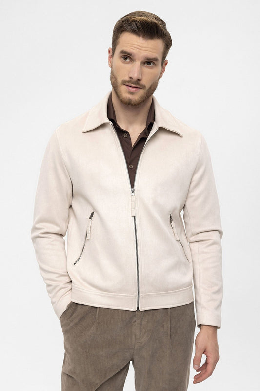 Antioch Zipper Suede Men's Jacket