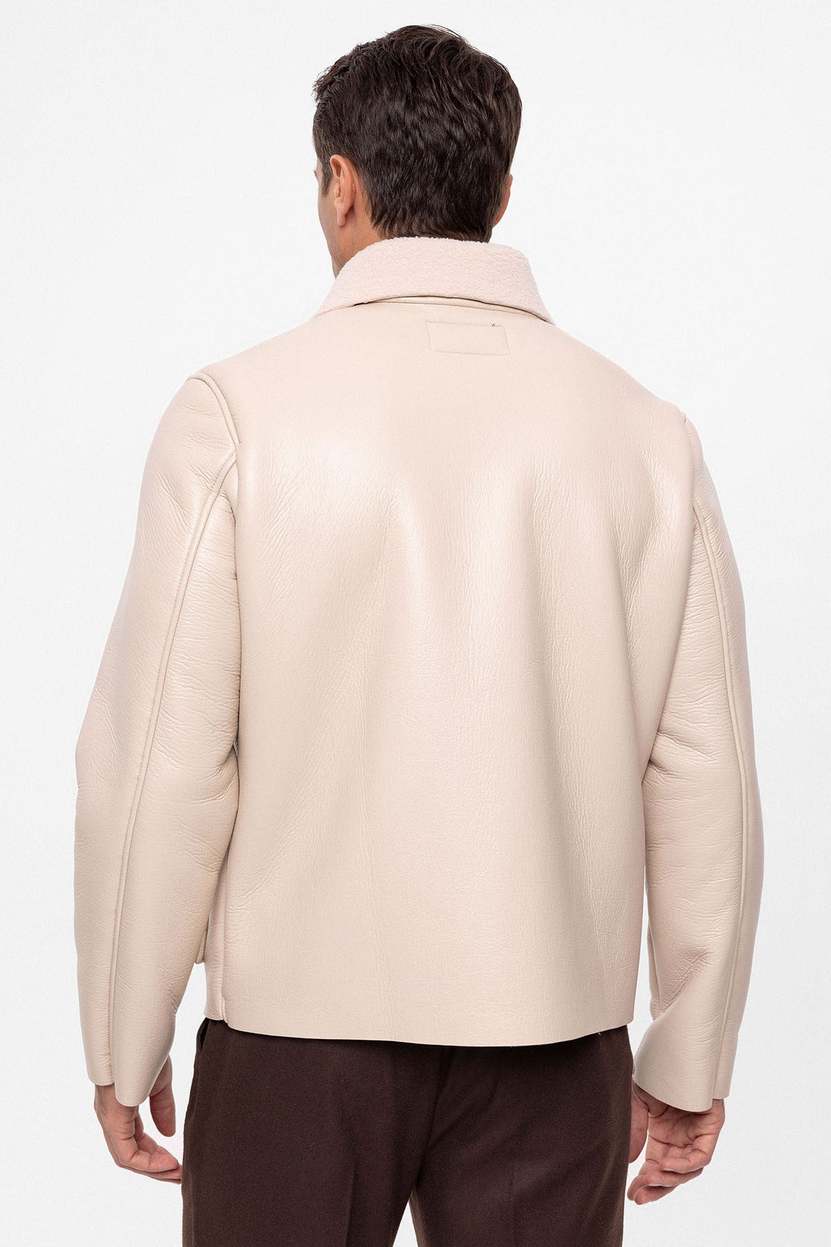 Antioch Astar Detailed Faux Leather Men's Jacket