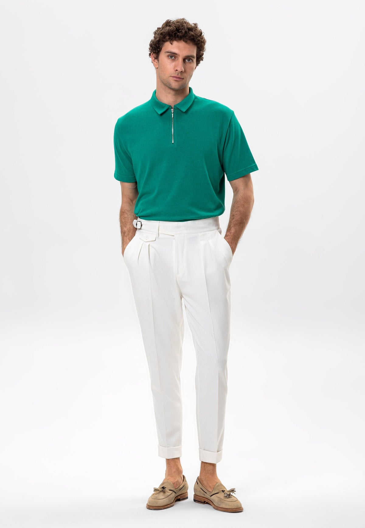 Antioch Polo-Neck Zipper Men's T-Shirt