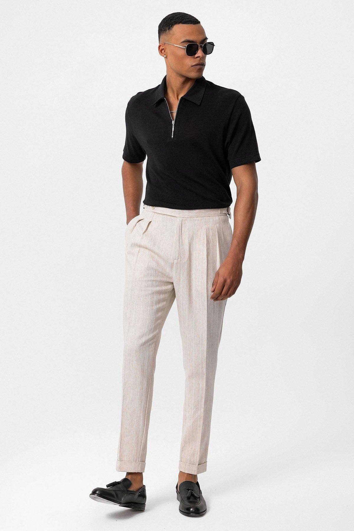 Antioch Polo-Neck Zipper Men's T-Shirt