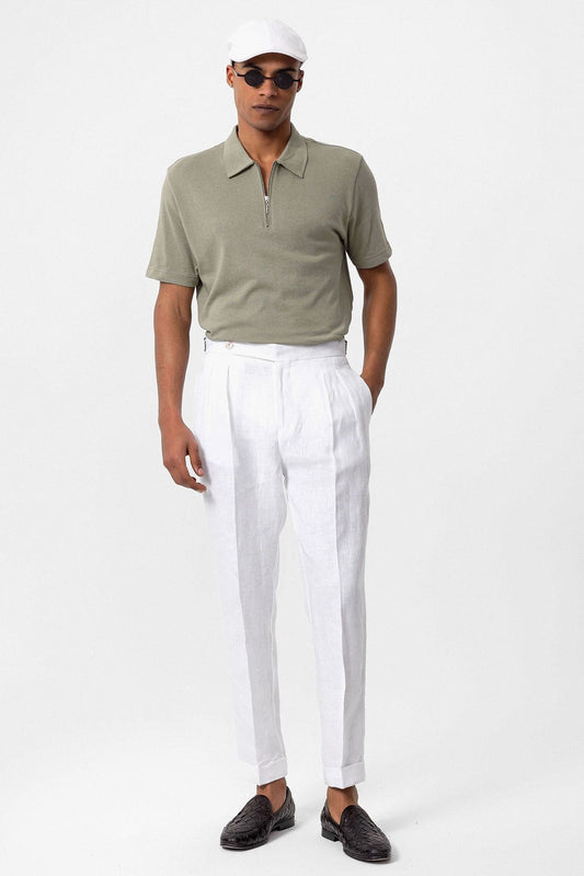 Antioch Polo-Neck Zipper Men's T-Shirt