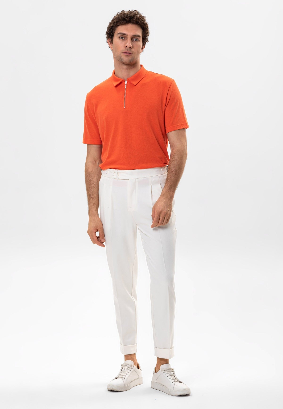 Antioch Polo-Neck Zipper Men's T-Shirt