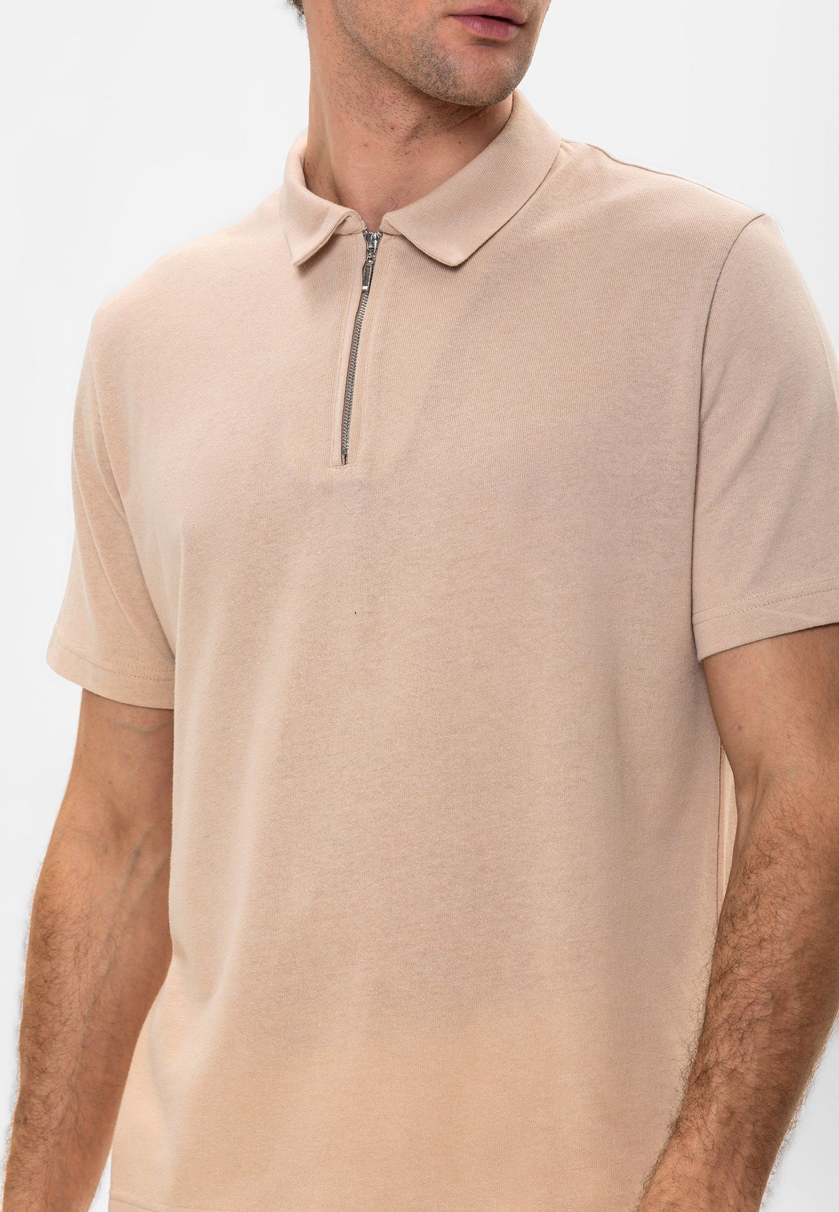 Antioch Polo-Neck Zipper Men's T-Shirt