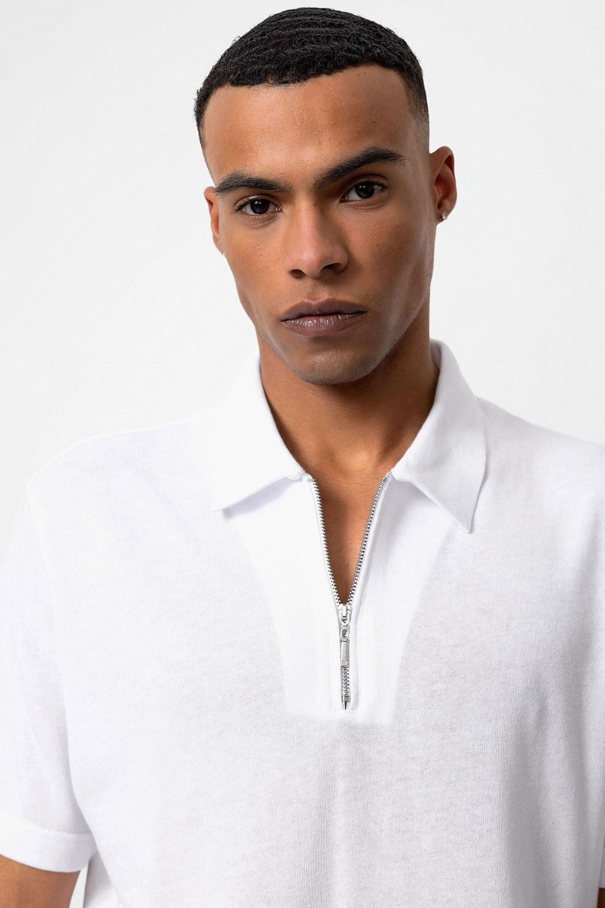 Antioch Polo-Neck Zipper Men's T-Shirt