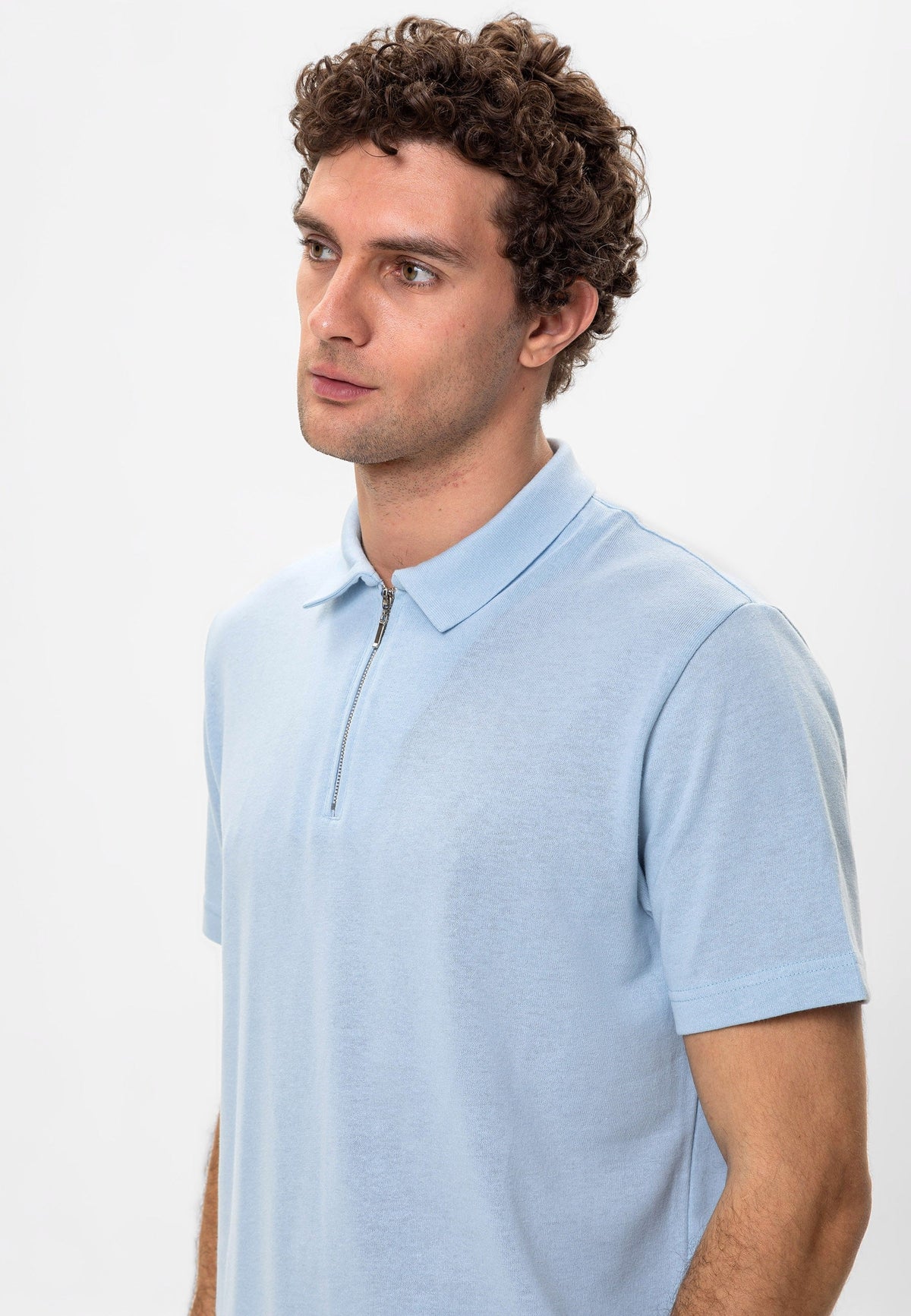 Antioch Polo-Neck Zipper Men's T-Shirt