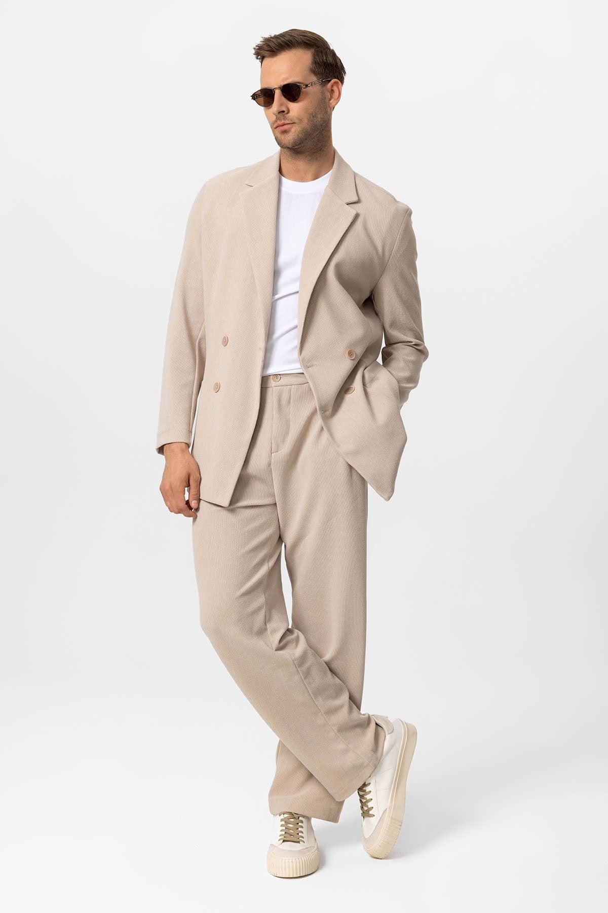 Antioch Cross-Over Collar Relaxed-Fit Men's Suit