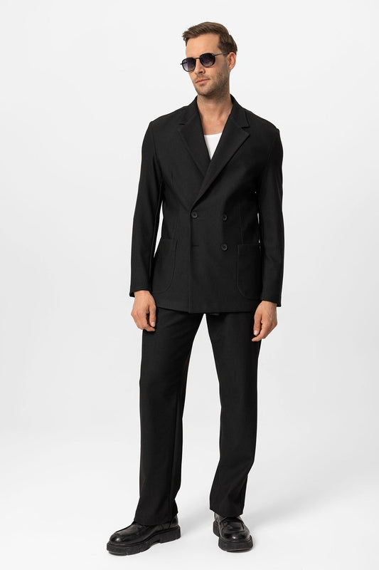 Antioch Cross-Over Collar Relaxed-Fit Men's Suit
