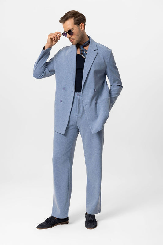 Antioch Cross-Over Collar Relaxed-Fit Men's Suit