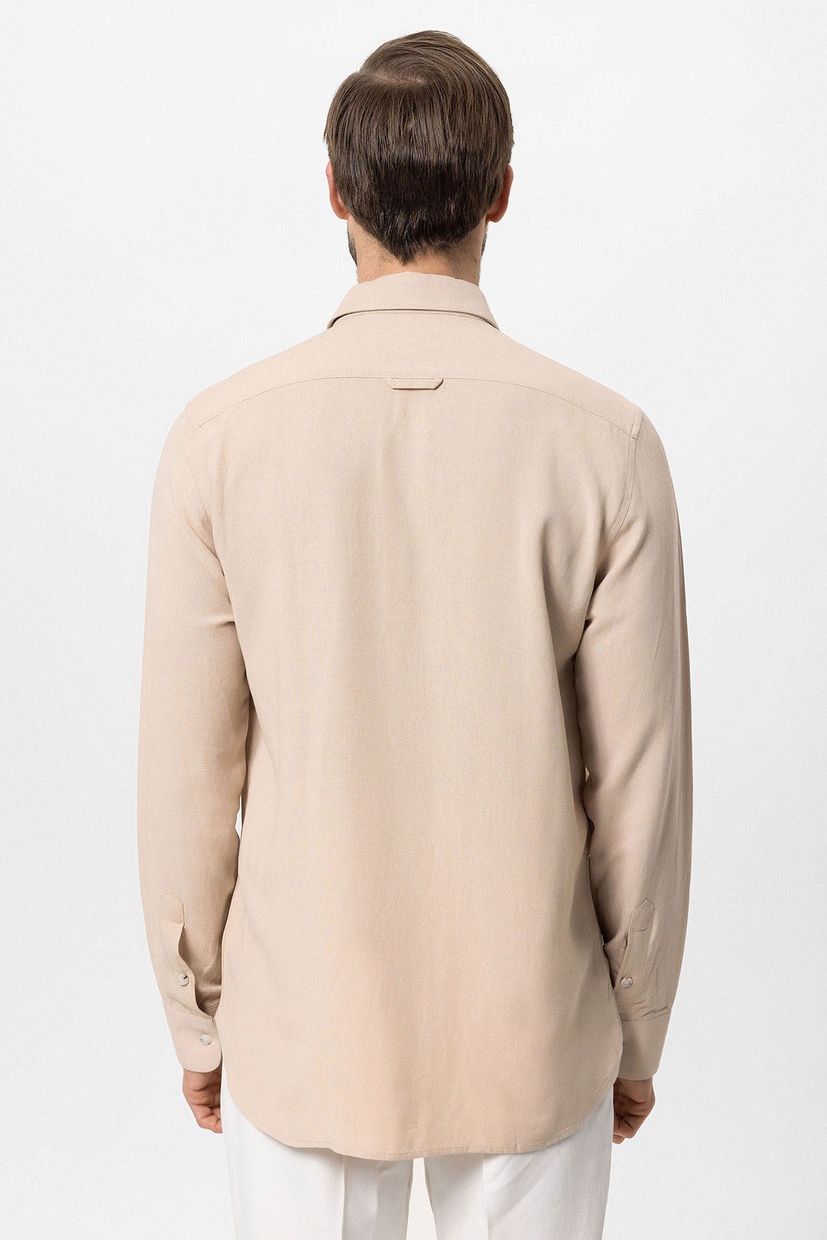 Antioch Hidden-Button Linen-Blend Men's Shirt