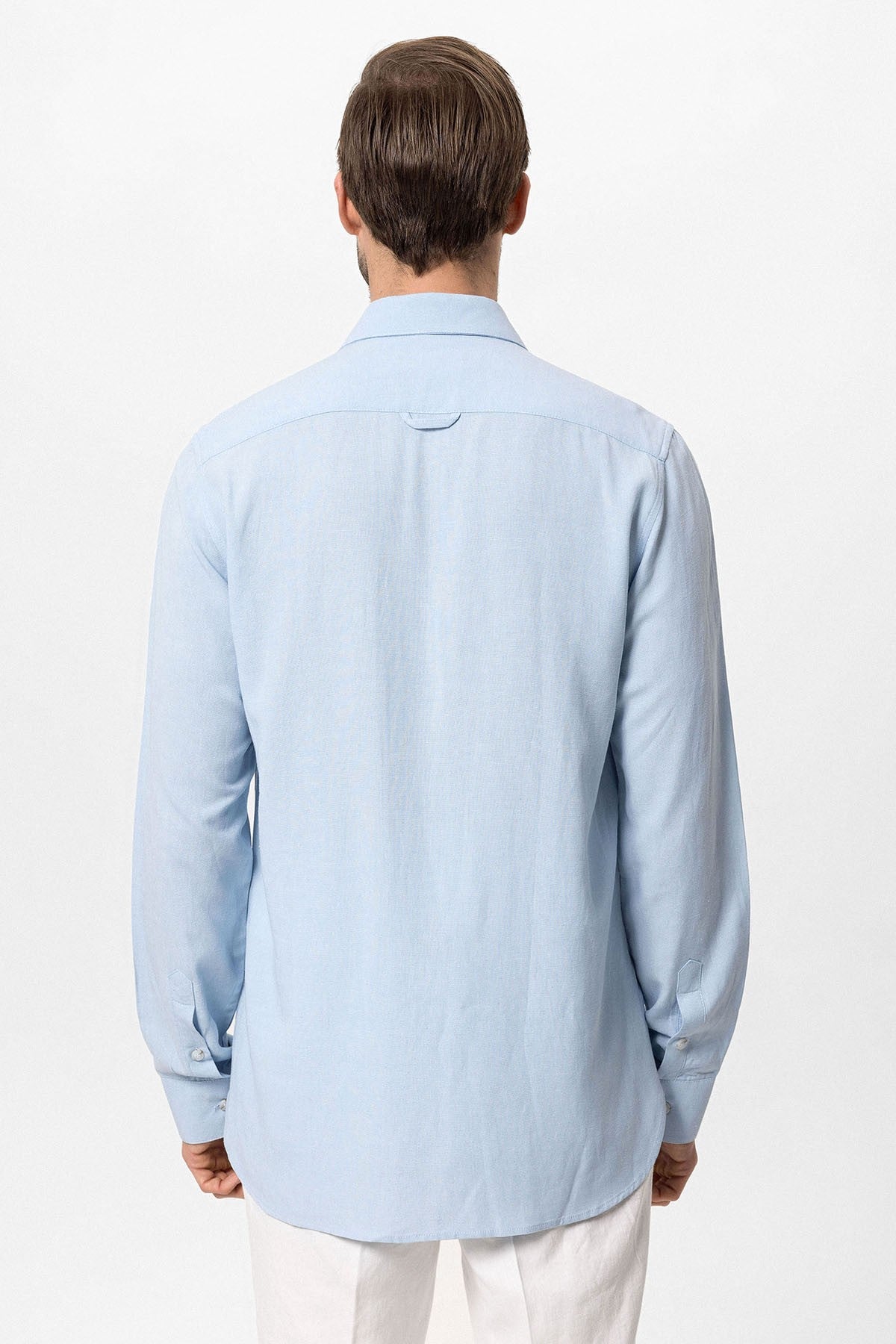 Antioch Hidden-Button Linen-Blend Men's Shirt