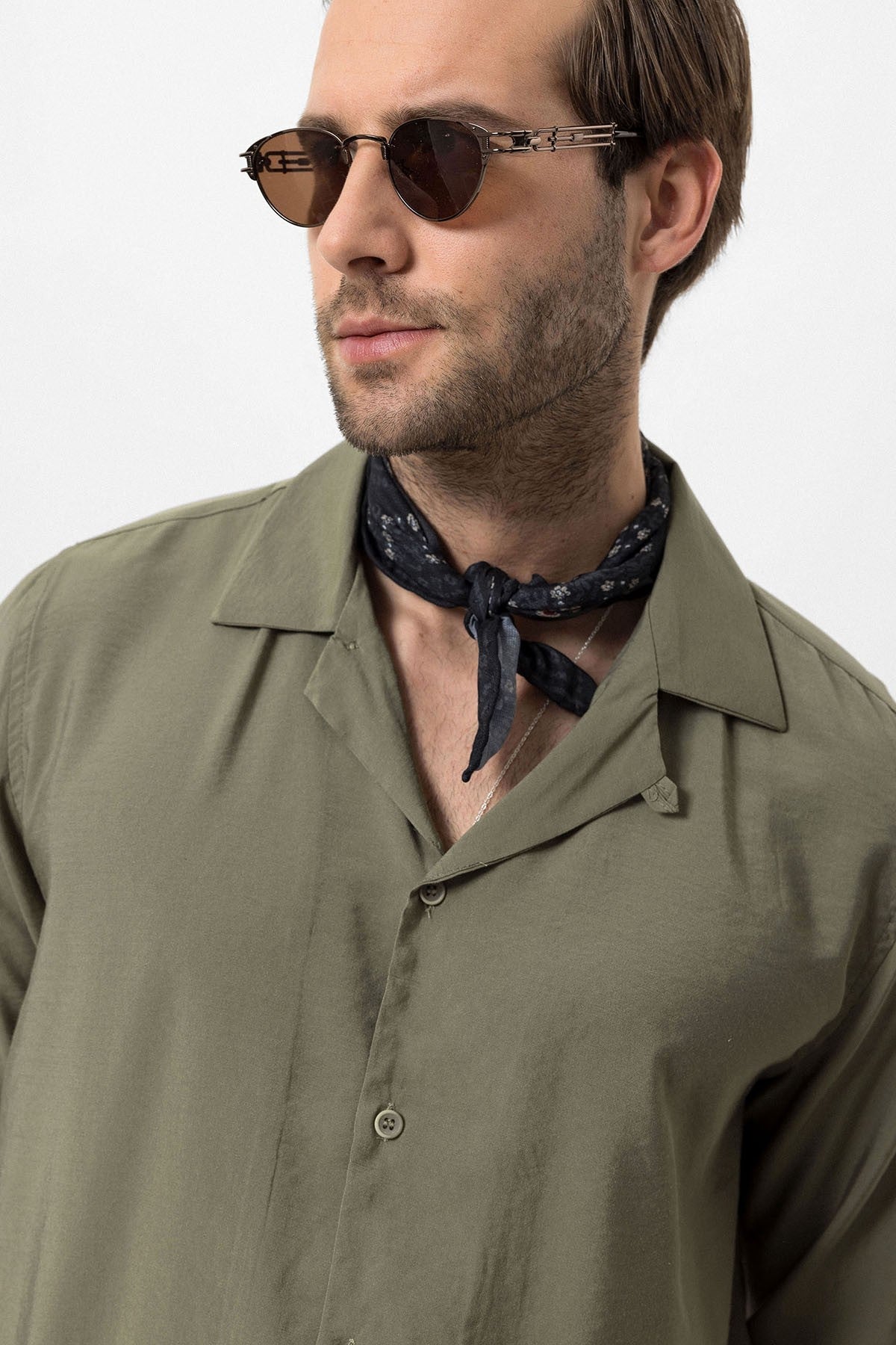 Antioch Apache Collar Long-Sleeve Men's Shirt