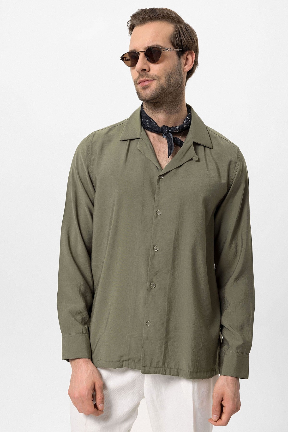 Antioch Apache Collar Long-Sleeve Men's Shirt