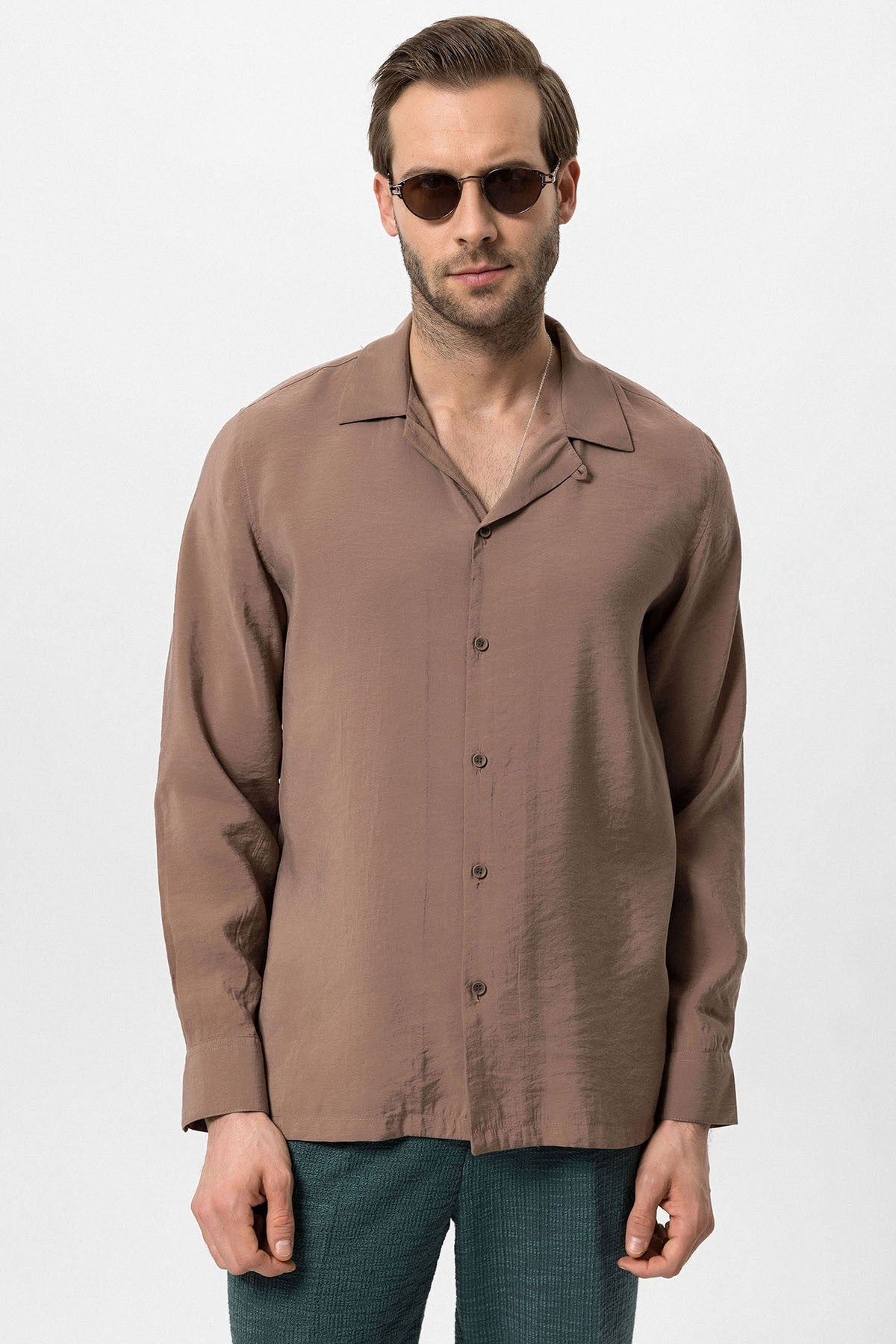 Antioch Apache Collar Long-Sleeve Men's Shirt