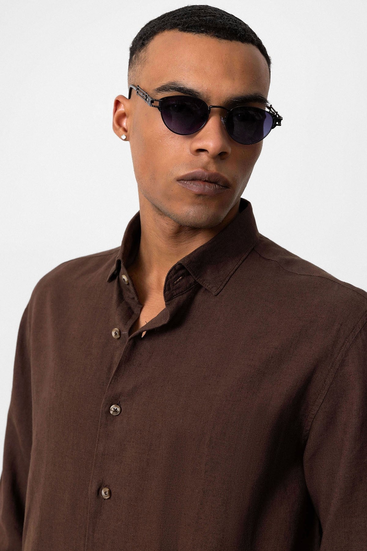 Men's Linen-Blend Shirt